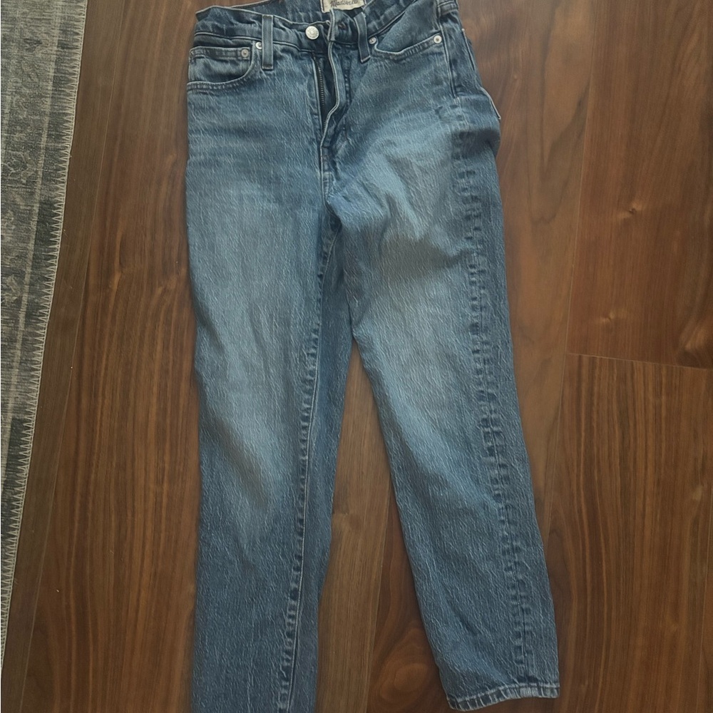Madewell The Perfect Vintage Straight Leg Blue Jeans